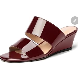 Wayderns Open Toe Slip on Wedge Sandals Sz 10.5